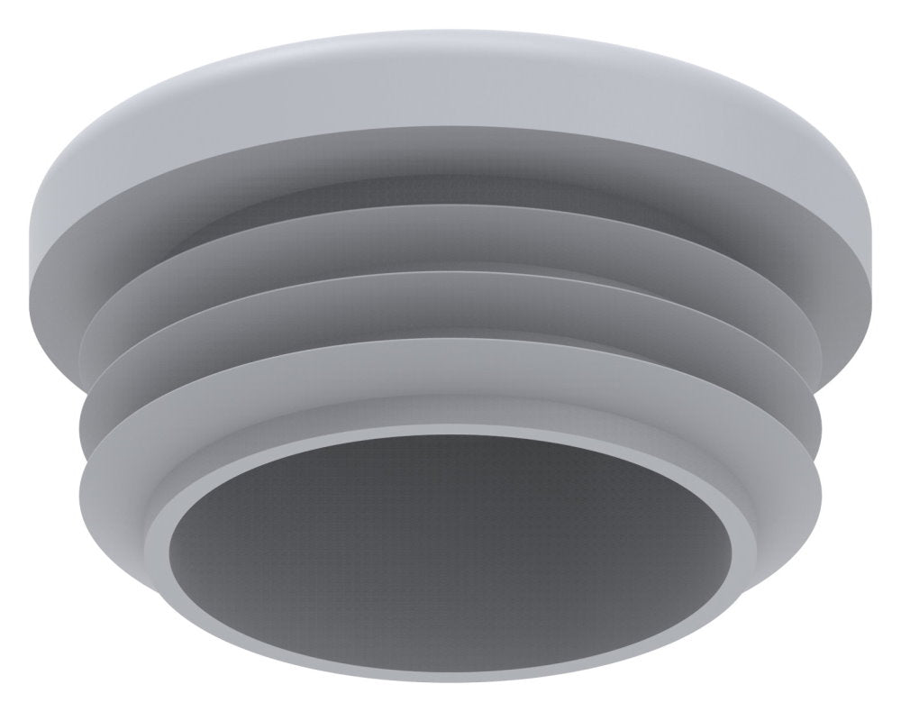 Kunststoff Einsteckkappe für Rundrohr ø 33,7mm mit Wandstärke 2,5-4mm, in Grau