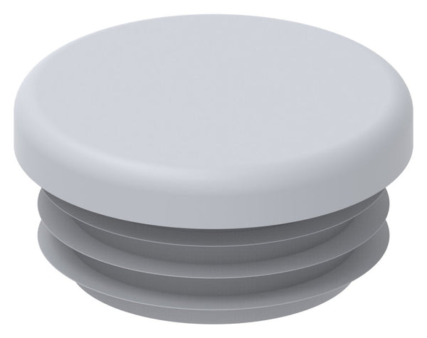 Kunststoff Einsteckkappe für Rundrohr ø 33,7mm mit Wandstärke 2,5-4mm, in Grau