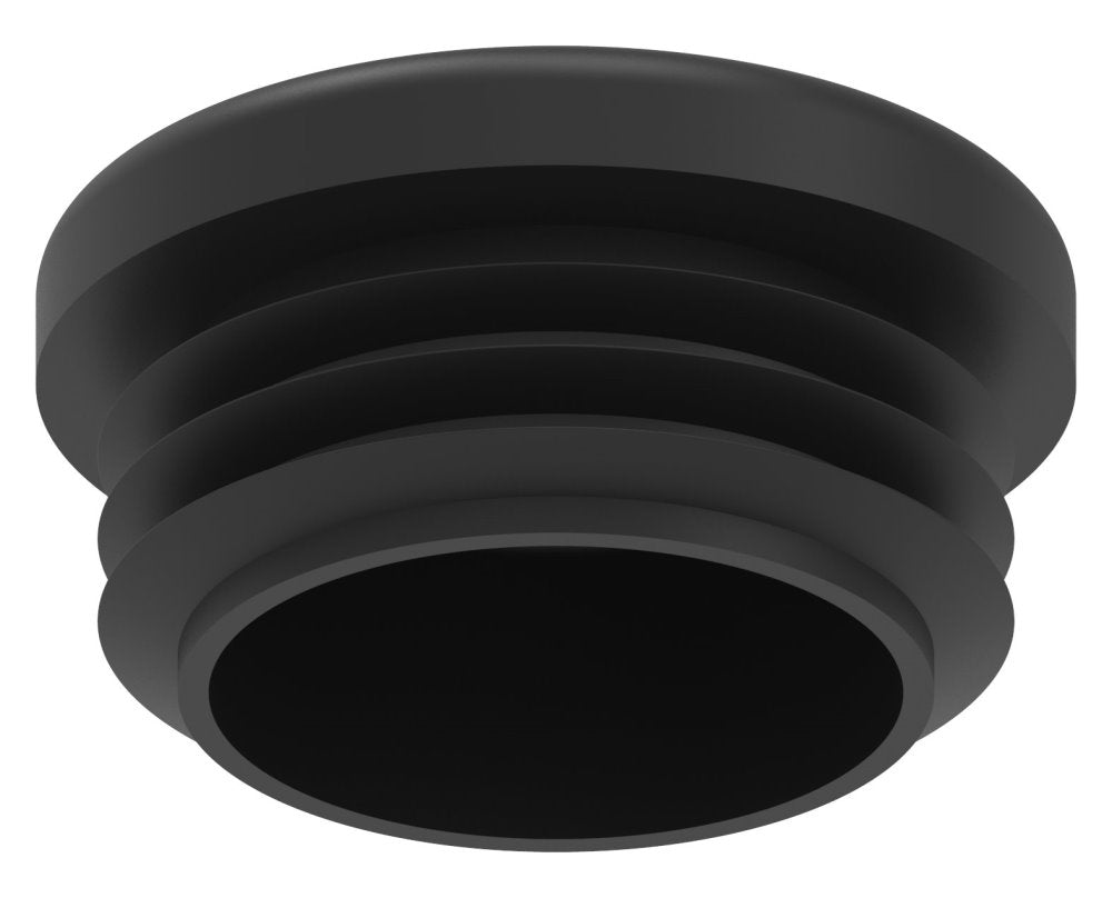 Kunststoff Einsteckkappe für Rundrohr ø 33,7mm mit Wandstärke 2,5-4,0mm, in Schwarz