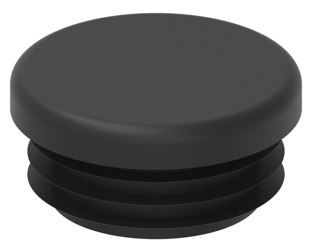 Kunststoff Einsteckkappe für Rundrohr ø 33,7mm mit Wandstärke 2,5-4,0mm, in Schwarz