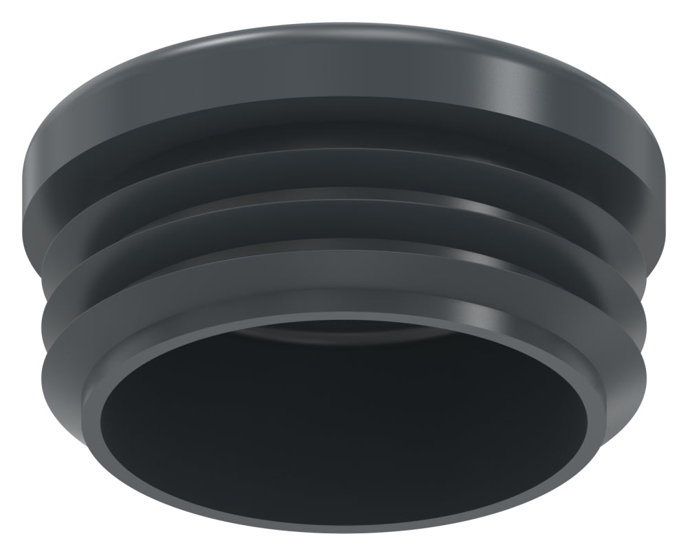 Kunststoff Einsteckkappe für Rundrohr ø 33,7mm mit Wandstärke 1,0-3,0mm, in Anthrazitgrau