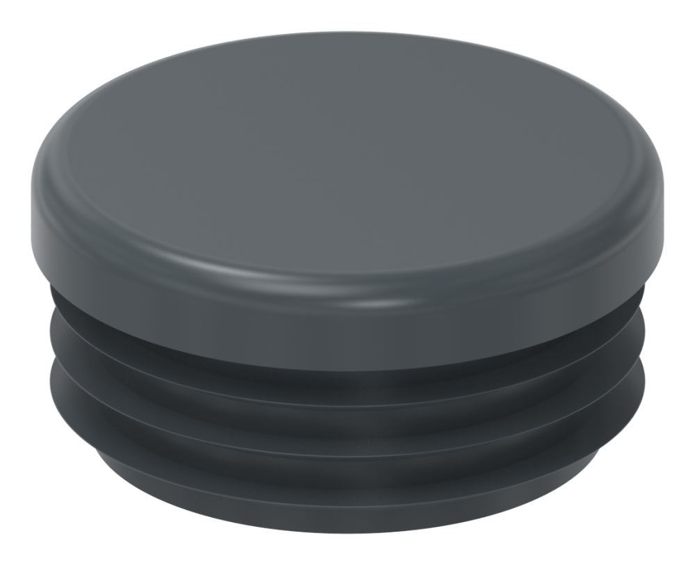 Kunststoff Einsteckkappe für Rundrohr ø 33,7mm mit Wandstärke 1,0-3,0mm, in Anthrazitgrau