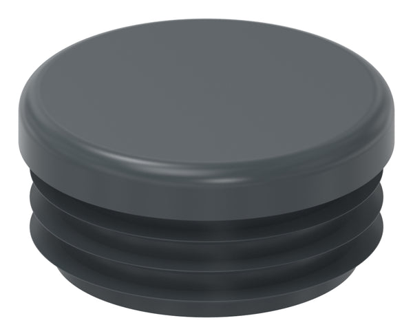 Kunststoff Einsteckkappe für Rundrohr ø 33,7mm mit Wandstärke 1,0-3,0mm, in Anthrazitgrau