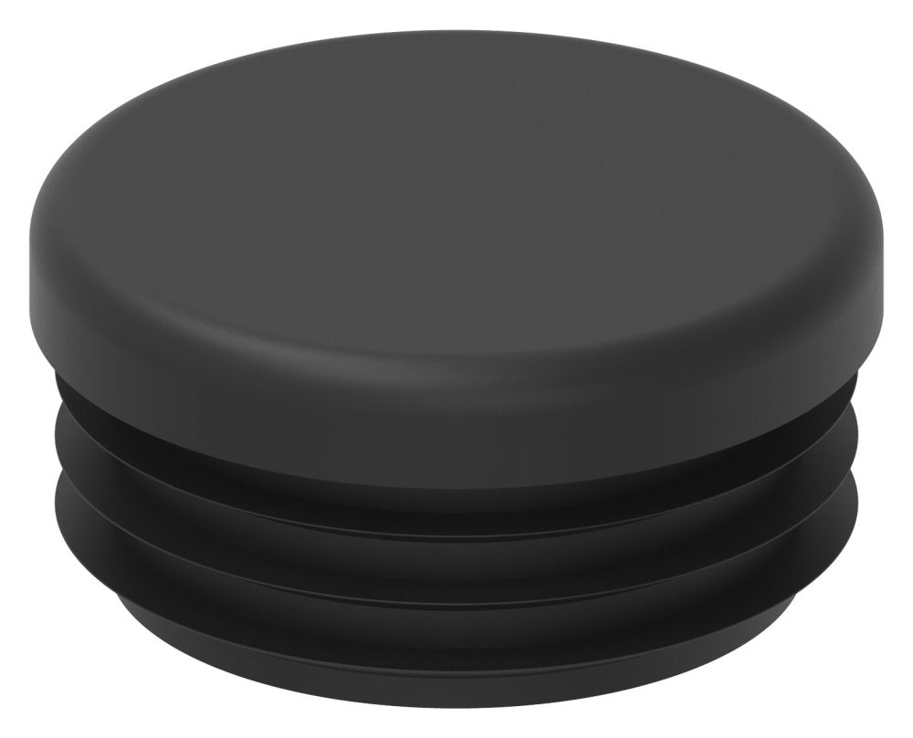 Kunststoff Einsteckkappe für Rundrohr ø 33,7mm mit Wandstärke 1,0-2,0mm, in Schwarz