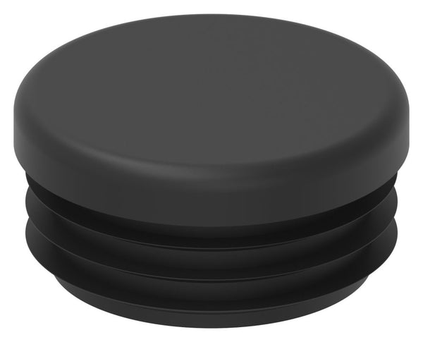 Kunststoff Einsteckkappe für Rundrohr ø 33,7mm mit Wandstärke 1,0-2,0mm, in Schwarz