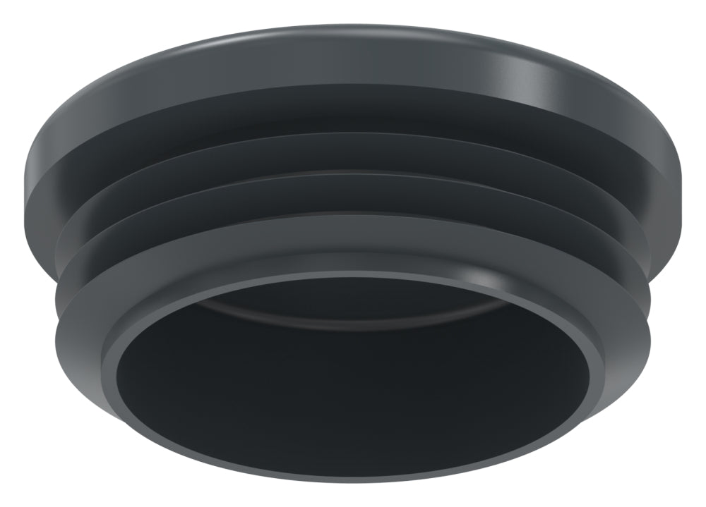 Kunststoff Einsteckkappe für Rundrohr ø 42,4mm mit Wandstärke 2,5-4,0mm, in Anthrazitgrau