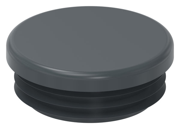 Kunststoff Einsteckkappe für Rundrohr ø 42,4mm mit Wandstärke 2,5-4,0mm, in Anthrazitgrau