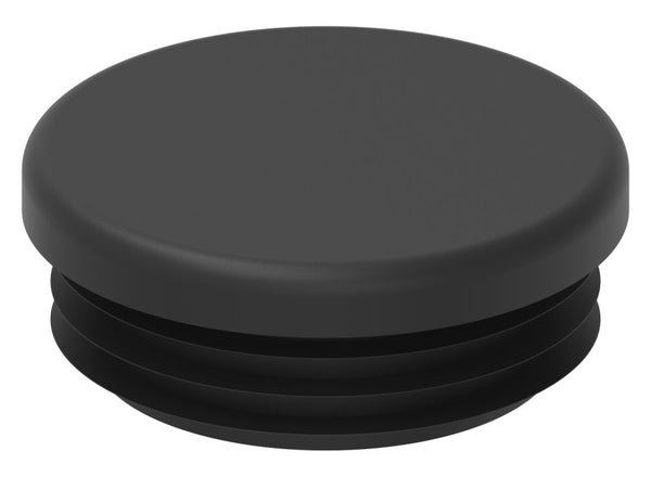 Kunststoff Einsteckkappe für Rundrohr ø 42,4mm mit Wandstärke 2,5-4,0mm, in Schwarz