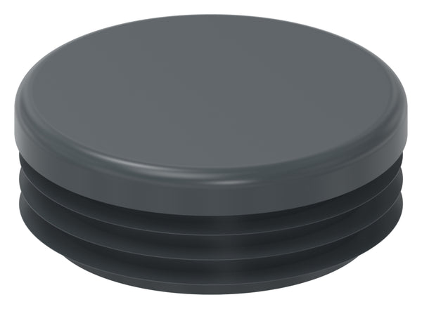 Kunststoff Einsteckkappe für Rundrohr ø 42,4mm mit Wandstärke 1,0-2,0mm, in Anthrazitgrau