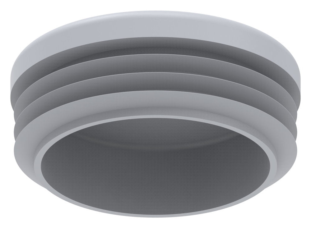 Kunststoff Einsteckkappe für Rundrohr ø 42,4mm mit Wandstärke 1,0-2,0mm, in Grau
