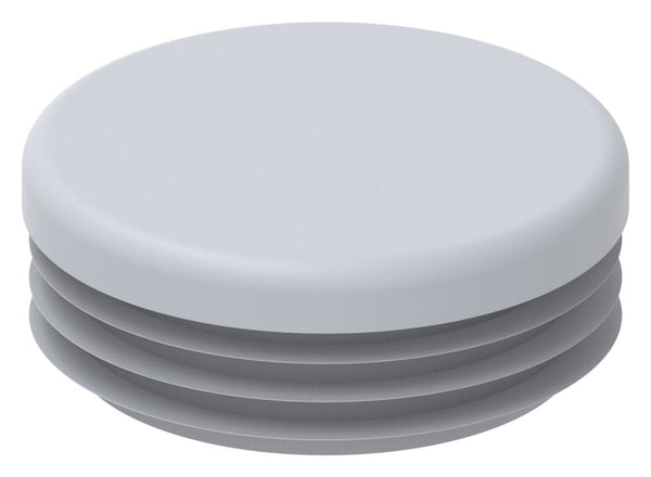 Kunststoff Einsteckkappe für Rundrohr ø 42,4mm mit Wandstärke 1,0-2,0mm, in Grau