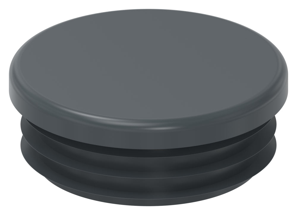Kunststoff Einsteckkappe für Rundrohr ø 48,3mm mit Wandstärke 1,0-2,0mm, in Anthrazitgrau