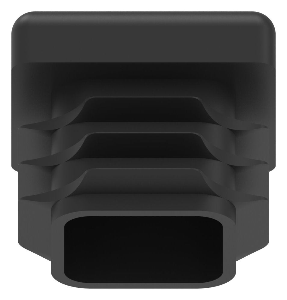 Kunststoff Einsteckkappe für Vierkantrohre 20 x 20mm mit Wandstärke 1,5-2,0mm, in Schwarz