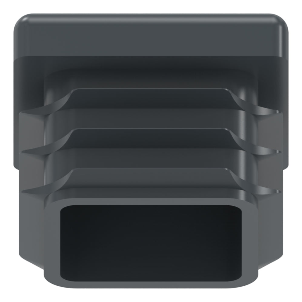 Kunststoff Einsteckkappe für Vierkantrohre 25 x 25mm mit Wandstärke 1,5-3,0mm, in Anthrazitgrau