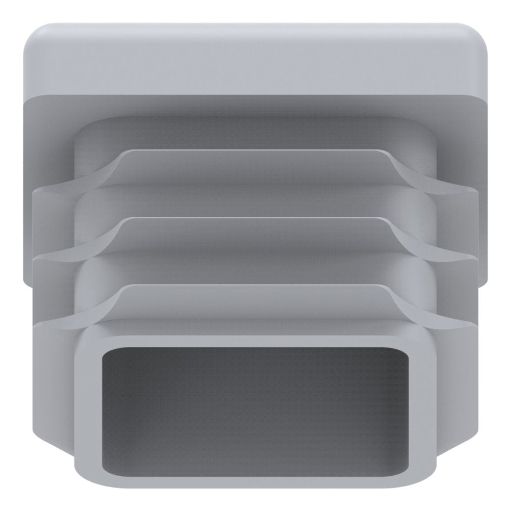 Kunststoff Einsteckkappe für Vierkantrohre 25 x 25mm mit Wandstärke 1,5-2,0mm in Grau