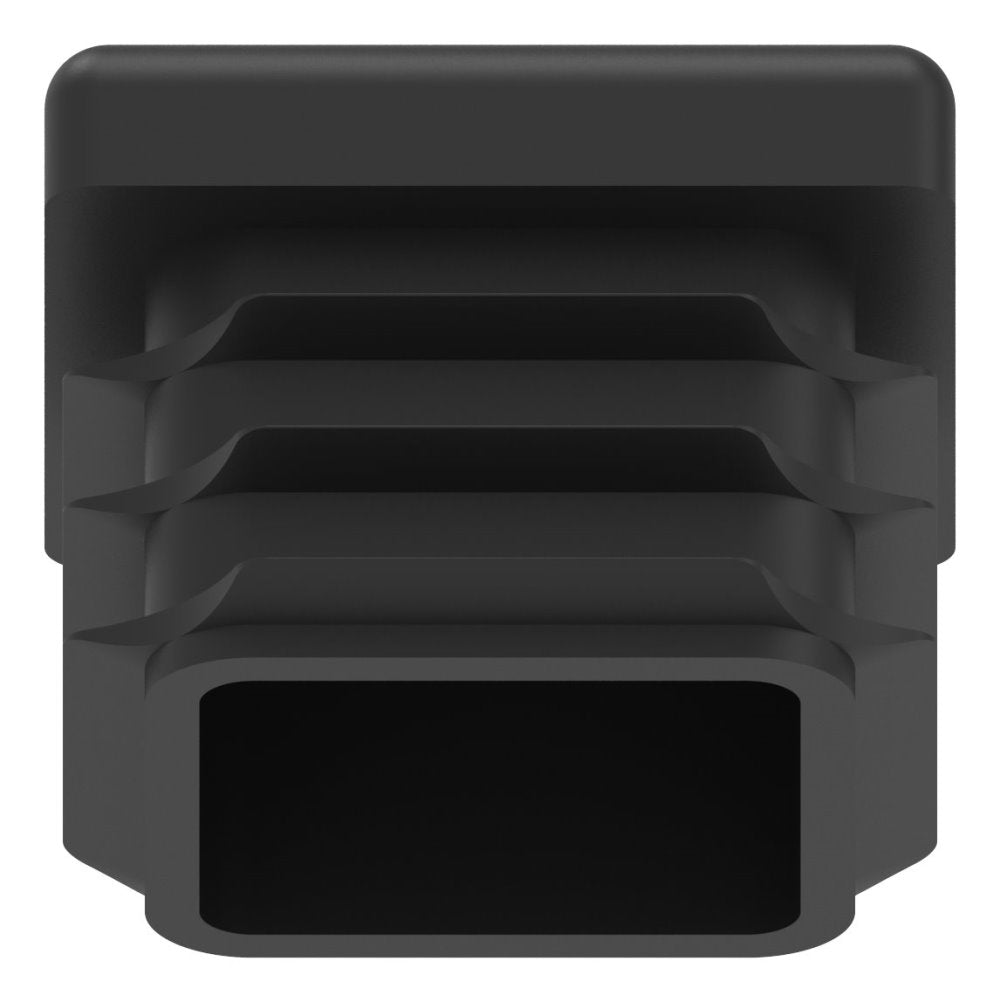 Kunststoff Einsteckkappe für Vierkantrohre 25 x 25mm mit Wandstärke 1,5-2,0mm, in Schwarz