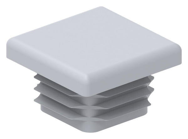 Kunststoff Einsteckkappe für Vierkantrohre 30 x 30mm mit Wandstärke 2,5-4,0mm in Grau