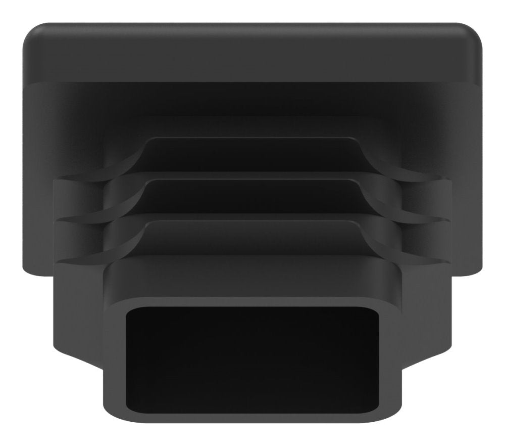 Kunststoff Einsteckkappe für Vierkantrohre 30 x 30mm mit Wandstärke 2,5-4,0mm, in Schwarz