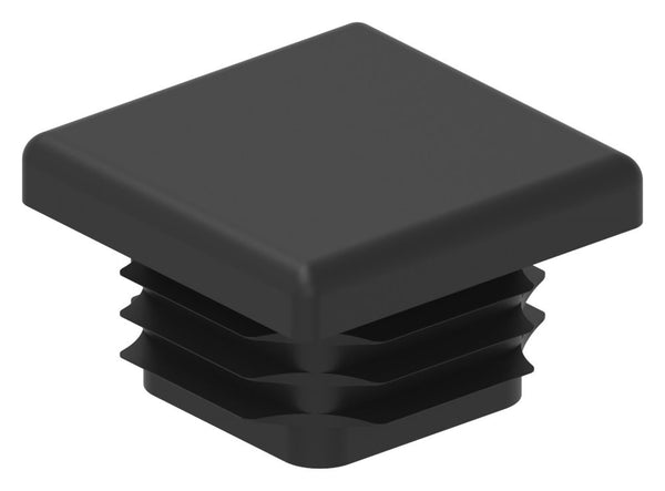 Kunststoff Einsteckkappe für Vierkantrohre 30 x 30mm mit Wandstärke 2,5-4,0mm, in Schwarz