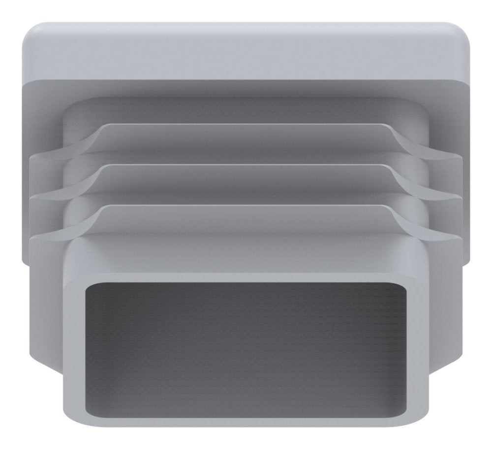 Kunststoff Einsteckkappe für Vierkantrohre 30 x 30mm mit Wandstärke 1,5-2,0mm in Grau