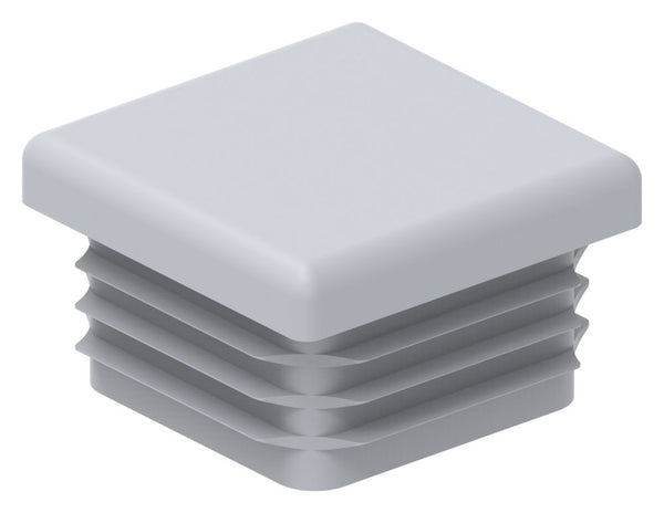 Kunststoff Einsteckkappe für Vierkantrohre 30 x 30mm mit Wandstärke 1,5-2,0mm in Grau