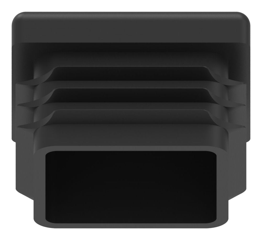 Kunststoff Einsteckkappe für Vierkantrohre 30 x 30mm mit Wandstärke 1,5-2,0mm, in Schwarz