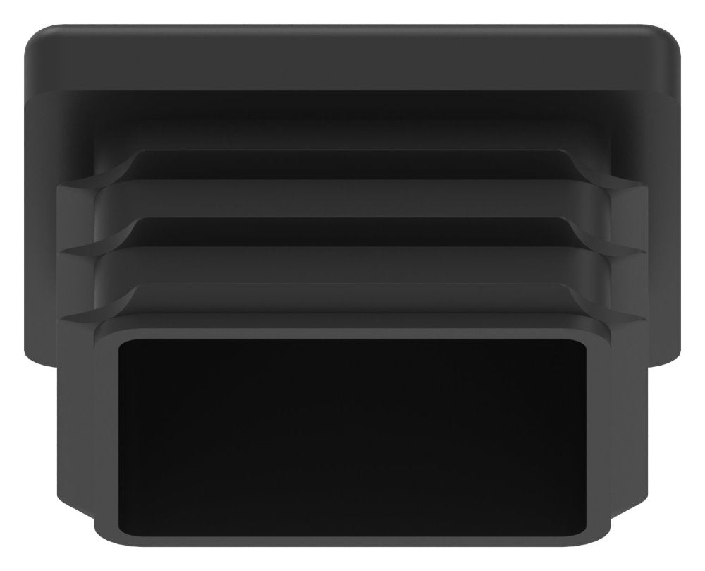 Kunststoff Einsteckkappe für Vierkantrohre 40 x 40mm mit Wandstärke 3,0mm, in Schwarz