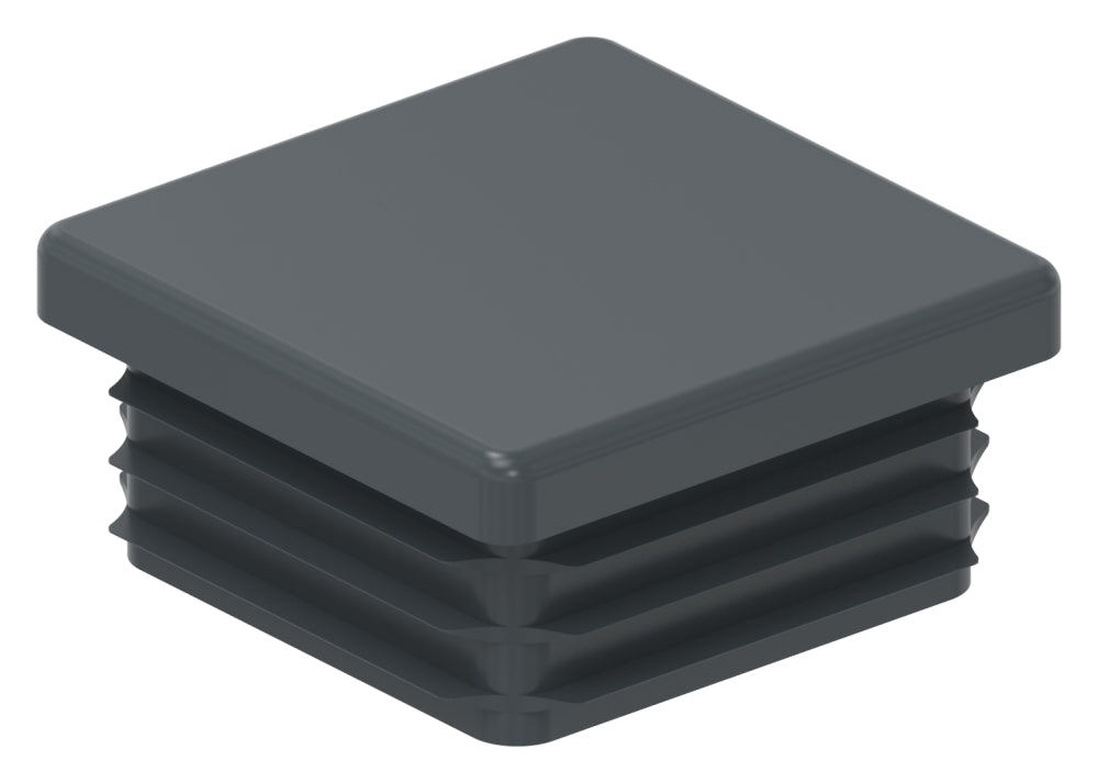 Kunststoff Einsteckkappe für Vierkantrohre 40 x 40mm mit Wandstärke 1,0-3,0mm, in Anthrazitgrau