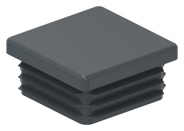 Kunststoff Einsteckkappe für Vierkantrohre 40 x 40mm mit Wandstärke 1,0-3,0mm, in Anthrazitgrau