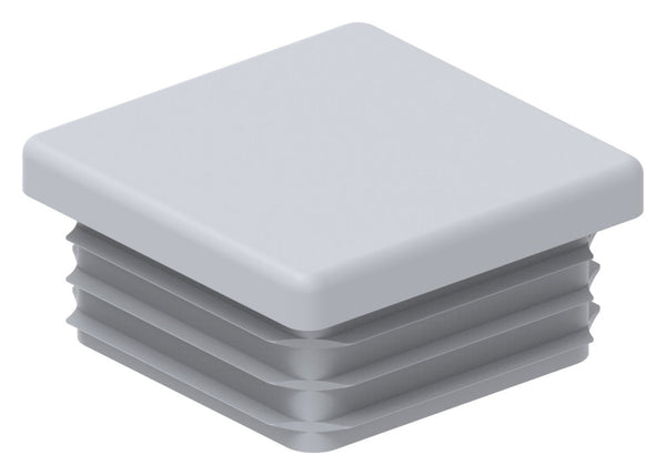 Kunststoff Einsteckkappe für Vierkantrohre 40 x 40mm mit Wandstärke 1,5-2,0mm in Grau