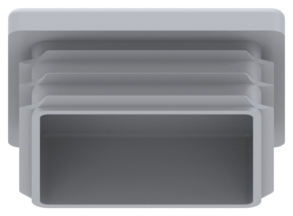 Kunststoff Einsteckkappe für Vierkantrohre 50 x 50mm mit Wandstärke 3,0mm in Grau