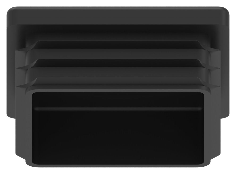 Kunststoff Einsteckkappe für Vierkantrohre 50 x 50mm mit Wandstärke 3mm, in Schwarz