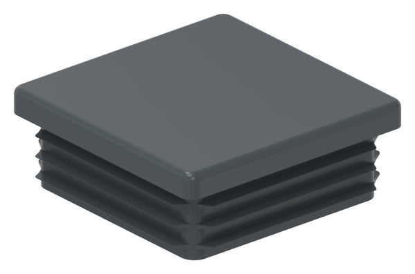 Kunststoff Einsteckkappe für Vierkantrohre 50 x 50mm mit Wandstärke 1,0-2,5mm, in Anthrazitgrau