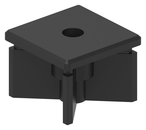 Kunststoffkappen für Quadratrohr 50x50mm, mit Wandstärke 2,0mm, mit Innengewinde M10