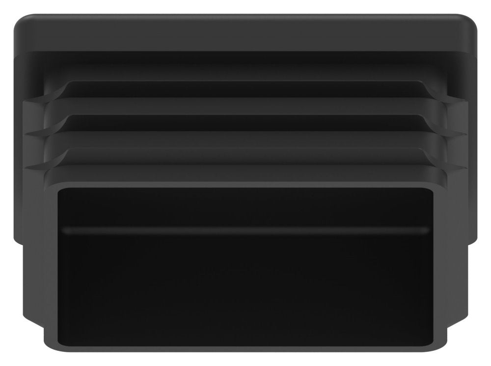 Kunststoff Einsteckkappe für Vierkantrohre 50 x 50mm mit Wandstärke 1,5-2,0mm, in Schwarz