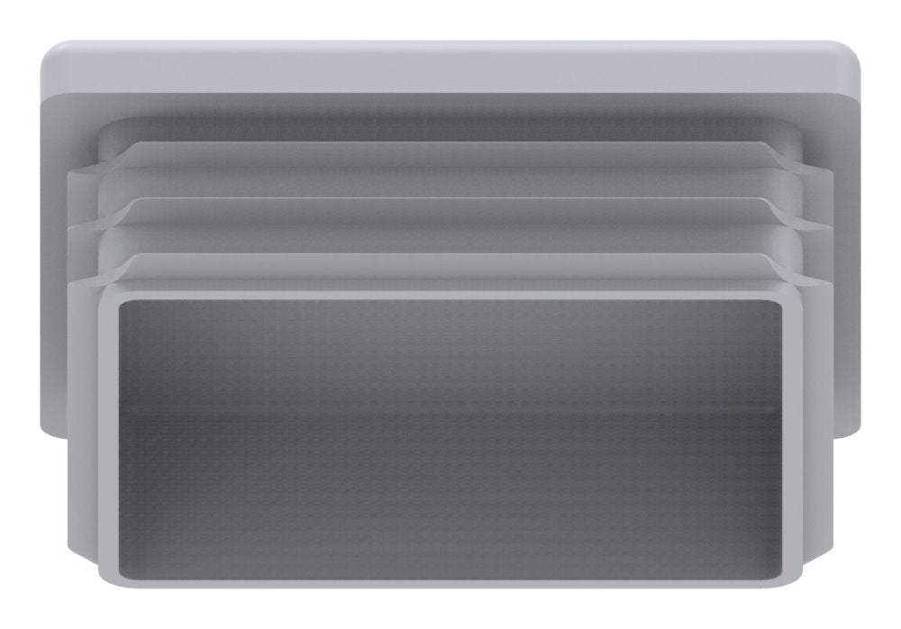 Kunststoff Einsteckkappe für Vierkantrohre 60 x 60mm mit Wandstärke 3,0mm in Grau