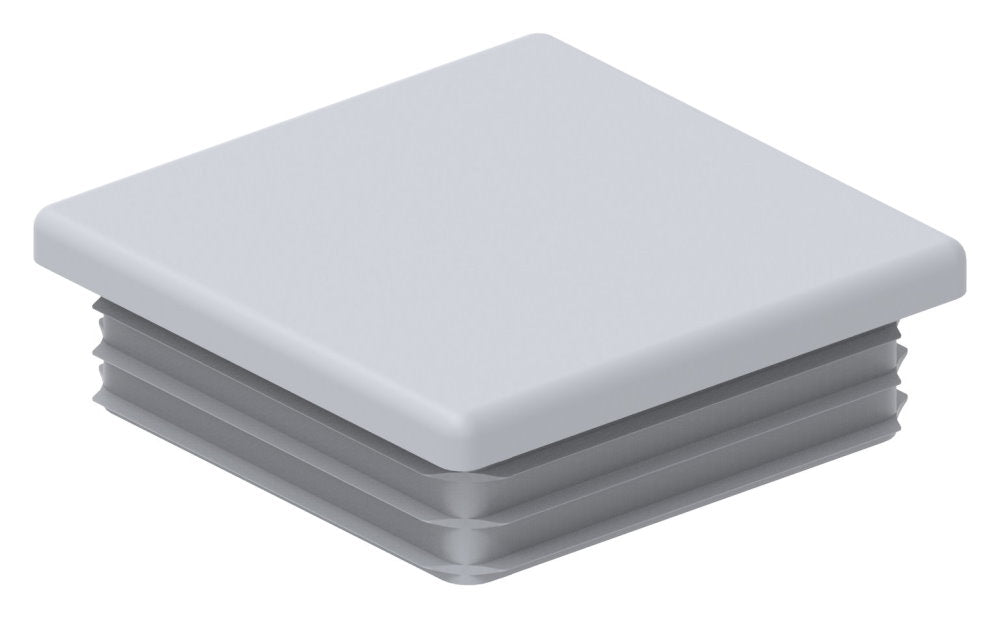 Kunststoff Einsteckkappe für Vierkantrohre 60 x 60mm mit Wandstärke 3,0mm in Grau