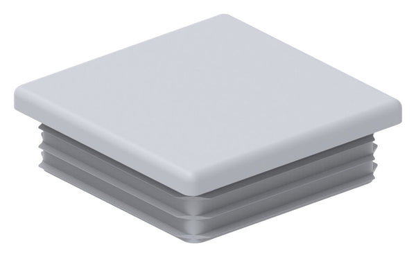 Kunststoff Einsteckkappe für Vierkantrohre 60 x 60mm mit Wandstärke 3,0mm in Grau
