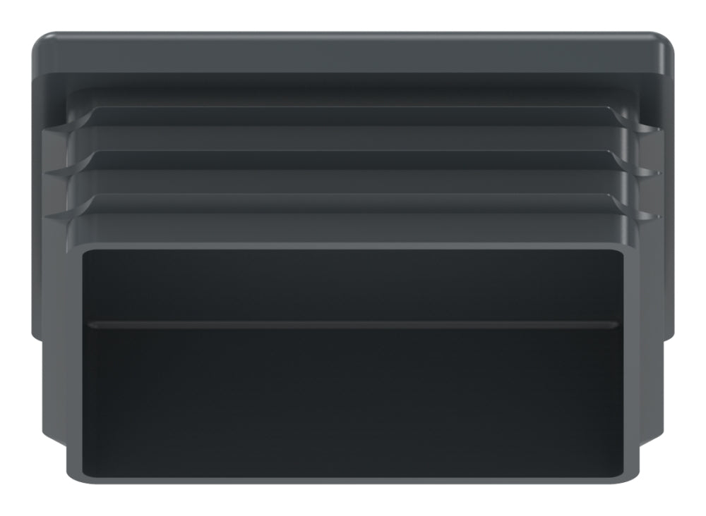 Kunststoff Einsteckkappe für Vierkantrohre 60 x 60mm mit Wandstärke 1,5-3,5mm, in Anthrazitgrau
