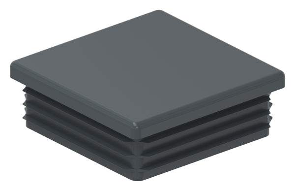 Kunststoff Einsteckkappe für Vierkantrohre 60 x 60mm mit Wandstärke 1,5-3,5mm, in Anthrazitgrau