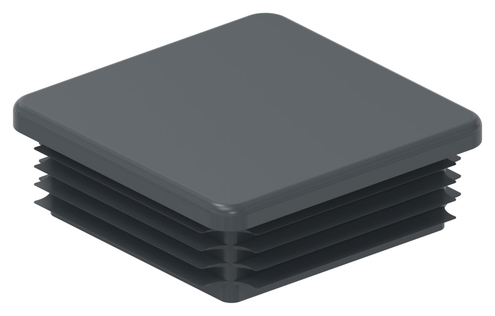 Kunststoff Einsteckkappe für Vierkantrohre 80 x 80mm mit Wandstärke 2,0-4,0mm, in Anthrazitgrau