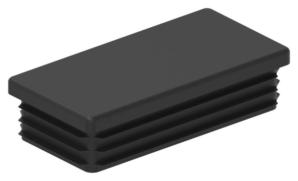Kunststoff Einsteckkappe für Rechteckrohre 80 x 40mm mit Wandstärke 3,0mm, in Schwarz