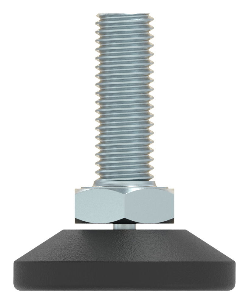 Stellfuß aus Kunststoff, M10 x 30, mit Justierschraube, mit Fuß ø 38mm