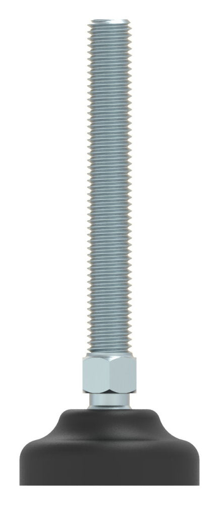 Schwerlast-Maschinenfuß mit Kugelgelenk, M10 x 75, mit Fuß ø 40mm