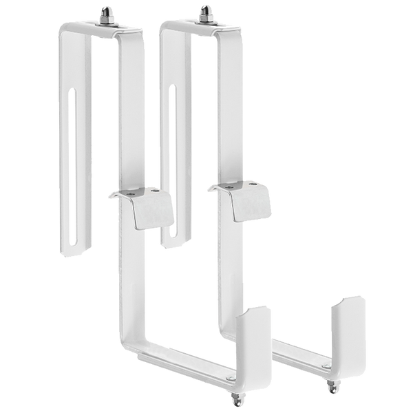 Blumenkastenhalter, weiß, 2 - fach Variante, B: 22cm / H: 21cm, 1 Paar