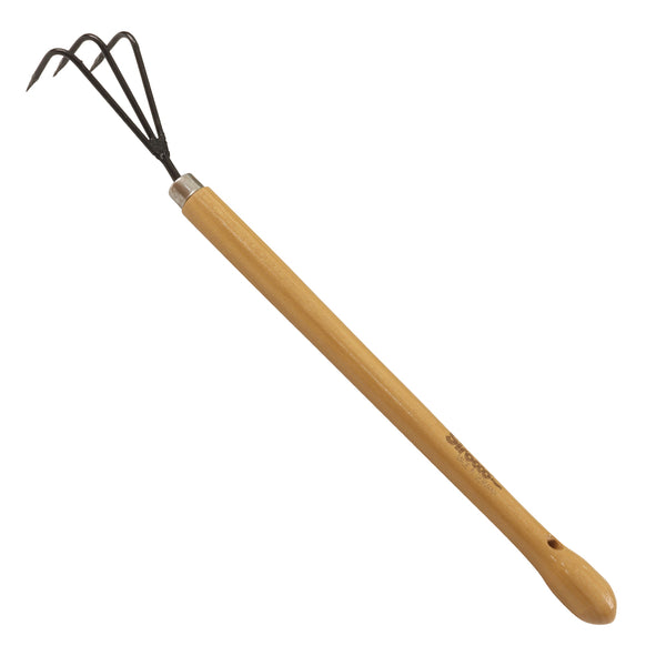Grubber mit drei Zinken, mit Buchen-Knopfstiel 48cm