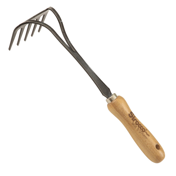 Handrechen, mit Buchengriff 14cm