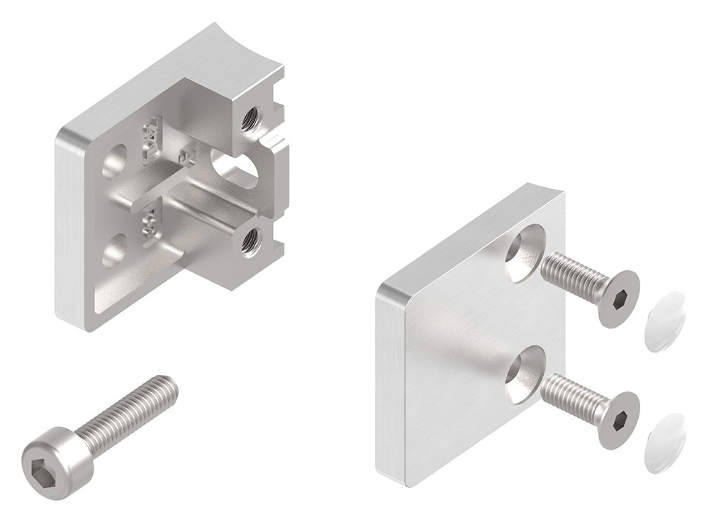 Glasklemme Modell 22, Anschluss für ø 42,4mm Rohr, für Glasstärke 1,5 - 8,76mm