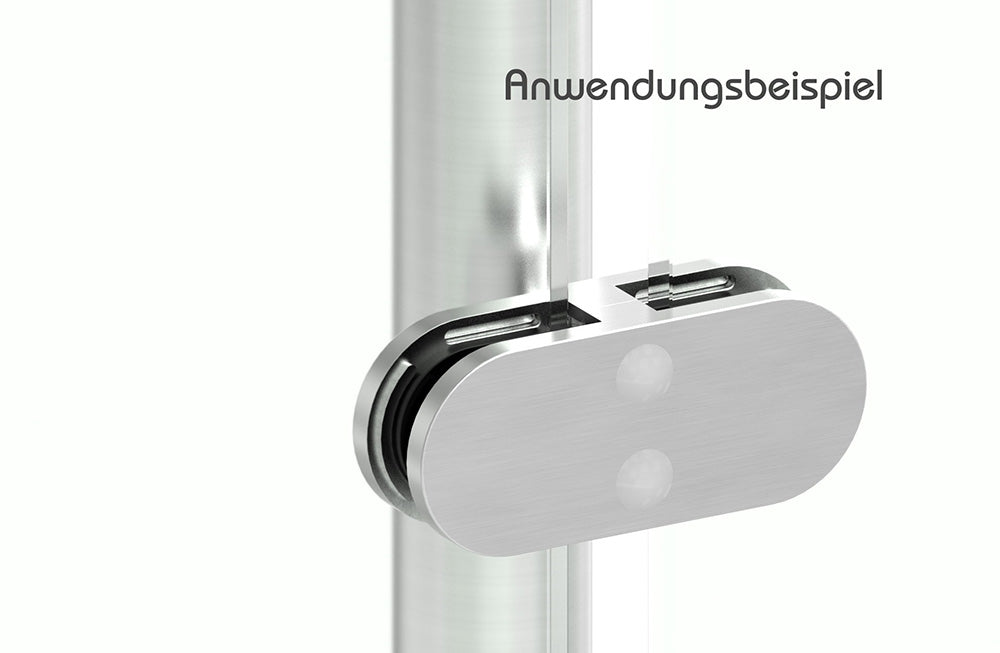 Sichtschutzklemme Modell 25 (Mittelklemme), Glas beidseitig, flacher Anschluss, für Glasstärke 1,5 - 12,76mm