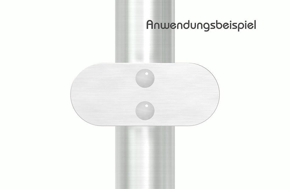Sichtschutzklemme Modell 25 (Mittelklemme), Glas beidseitig, flacher Anschluss, für Glasstärke 1,5 - 12,76mm